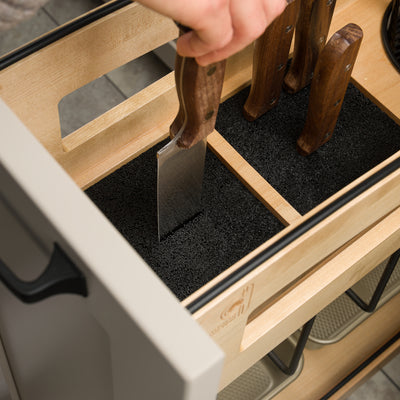 Rev-A-Shelf Knife Pullout Organizer with Soft-Close for 12" Base Cabinets
