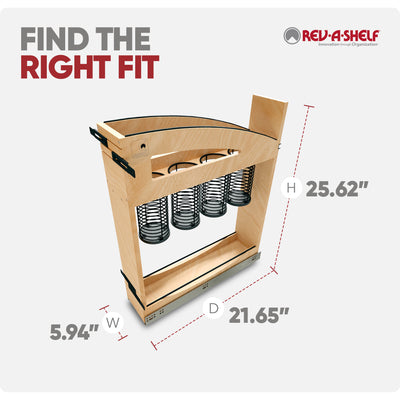 Rev-A-Shelf Utensil Pullout Organizer with Soft-Close for 9" Base Cabinets - VMInnovations