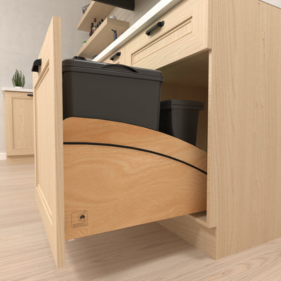 Rev-A-Shelf Craftsman Collection Double Pullout Trash Cans and Compost Bins