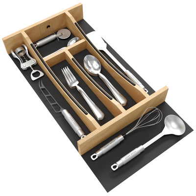 Rev-A-Shelf Craftsman Solid Maple Cutlery Drawer Insert, 10-1/4" x 19-1/2"