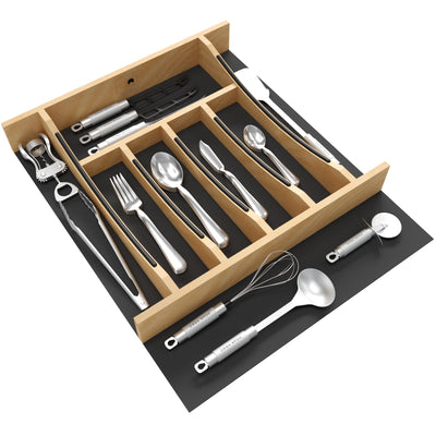 Rev-A-Shelf Craftsman Solid Maple Cutlery Drawer Insert, 16-1/4" x 19-1/2" - VMInnovations