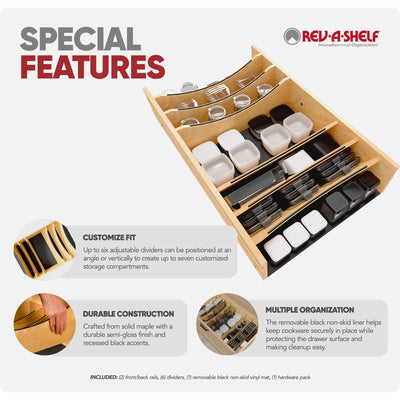 Rev-A-Shelf Deep Drawer Divider Insert for 33”-36” Base Cabinet Drawers