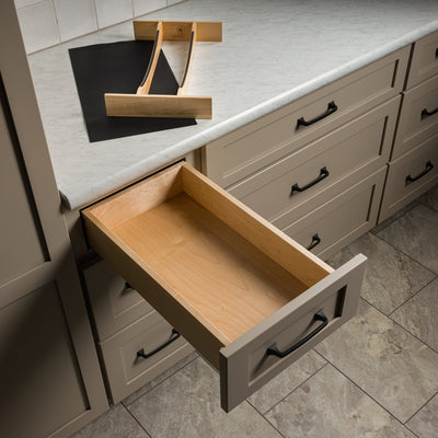 Rev-A-Shelf Utensil Insert, Black Accents, Maple, 10.24 in., 4WUTCC-15MB-1