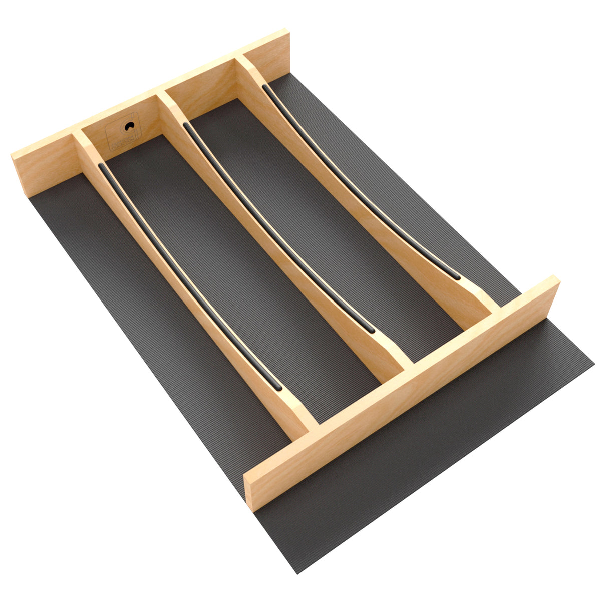 Rev-A-Shelf Utensil Insert, Black Accents, Maple, 13.23 in., 4WUTCC-18MB-1