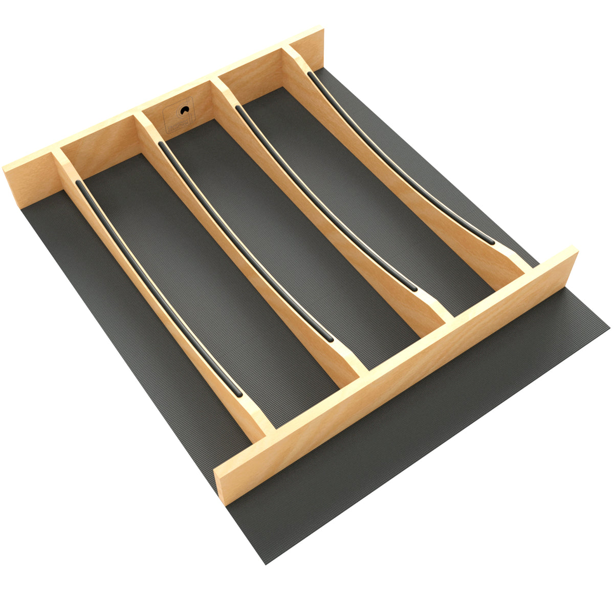 Rev-A-Shelf Utensil Insert, Black Accents, Maple, 16.22 in., 4WUTCC-21MB-1
