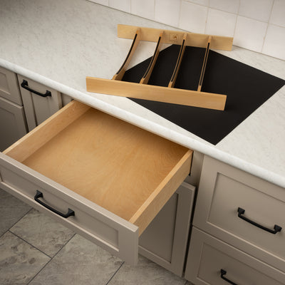 Rev-A-Shelf Utensil Insert, Black Accents, Maple, 19.25 in., 4WUTCC-24MB-1
