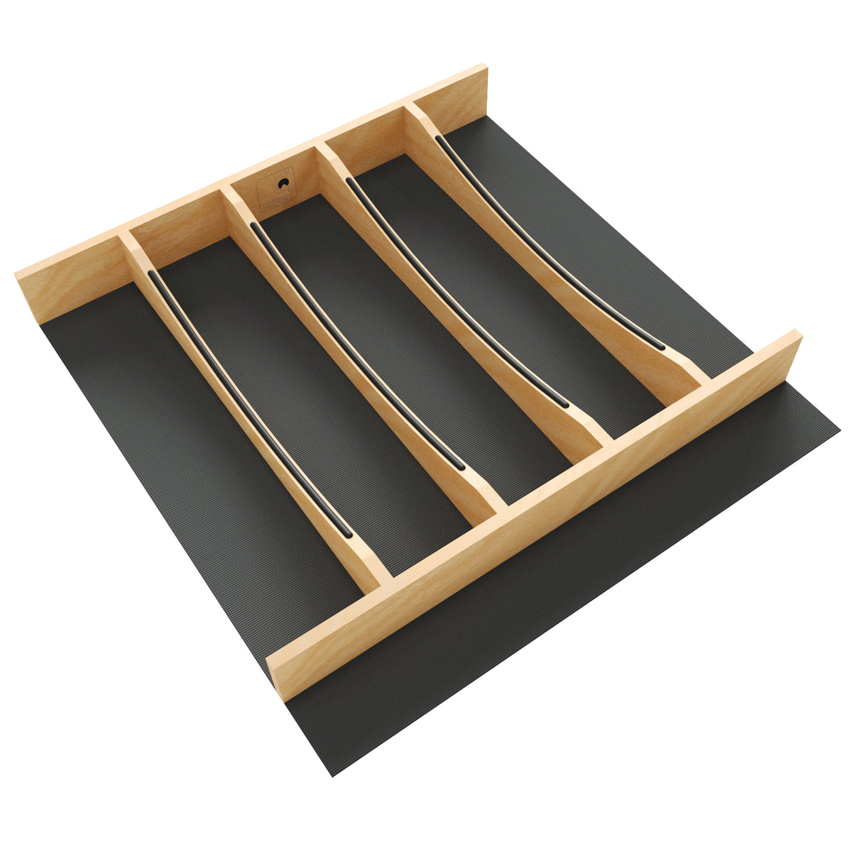 Rev-A-Shelf Utensil Insert, Black Accents, Maple, 19.25 in., 4WUTCC-24MB-1