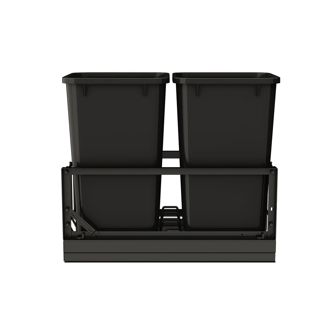 Rev-A-Shelf Double Pullout 27 qt. Kitchen Trash Can, Soft-Close, 5349-1527DM-218