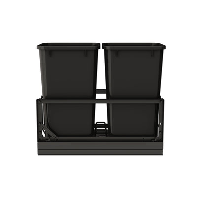 Rev-A-Shelf Double Pullout 27 qt. Kitchen Trash Can, Soft-Close, 5349-1527DM-218 - VMInnovations