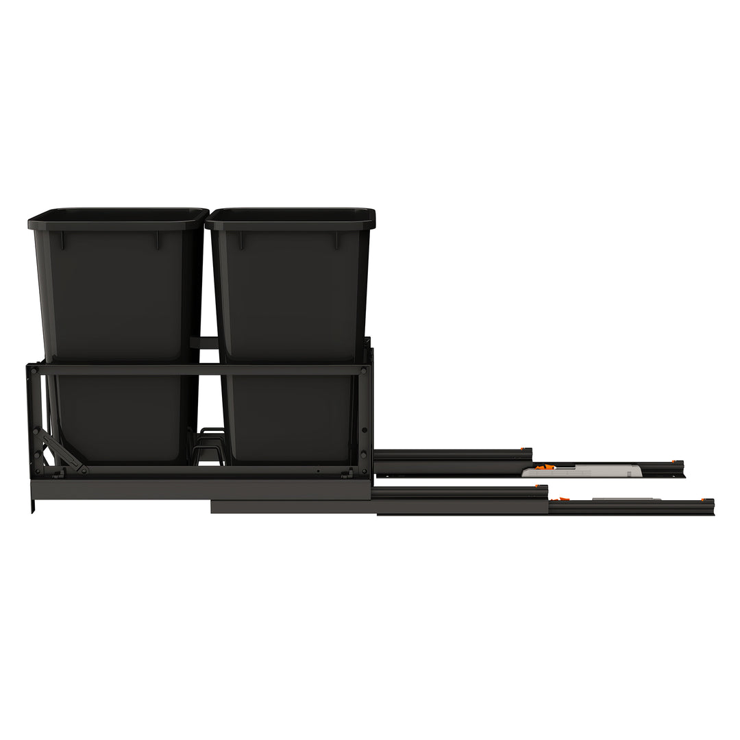 Rev-A-Shelf Double Pullout 27 qt. Kitchen Trash Can, Soft-Close, 5349-1527DM-218