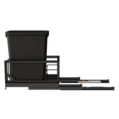 Rev-A-Shelf Single Pullout 35 qt. Kitchen Trash Can, Soft-Close, 5349-15DM18-118 - VMInnovations
