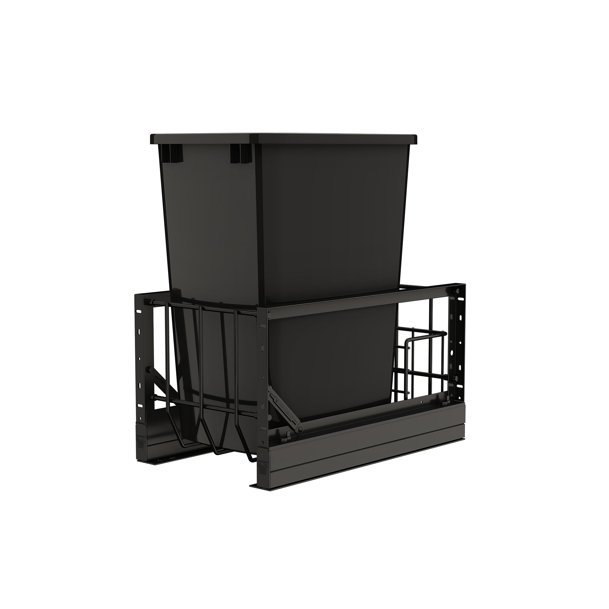 Rev-A-Shelf Single Pullout 35 qt. Kitchen Trash Can, Soft-Close, 5349-15DM18-118 - VMInnovations
