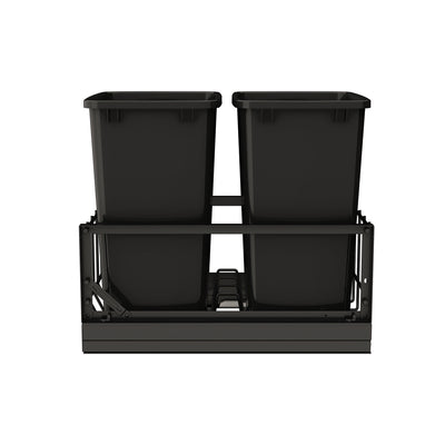 Rev-A-Shelf Double Pullout 35 qt. Kitchen Trash Can w/ Soft-Close, 5349-18DM-218