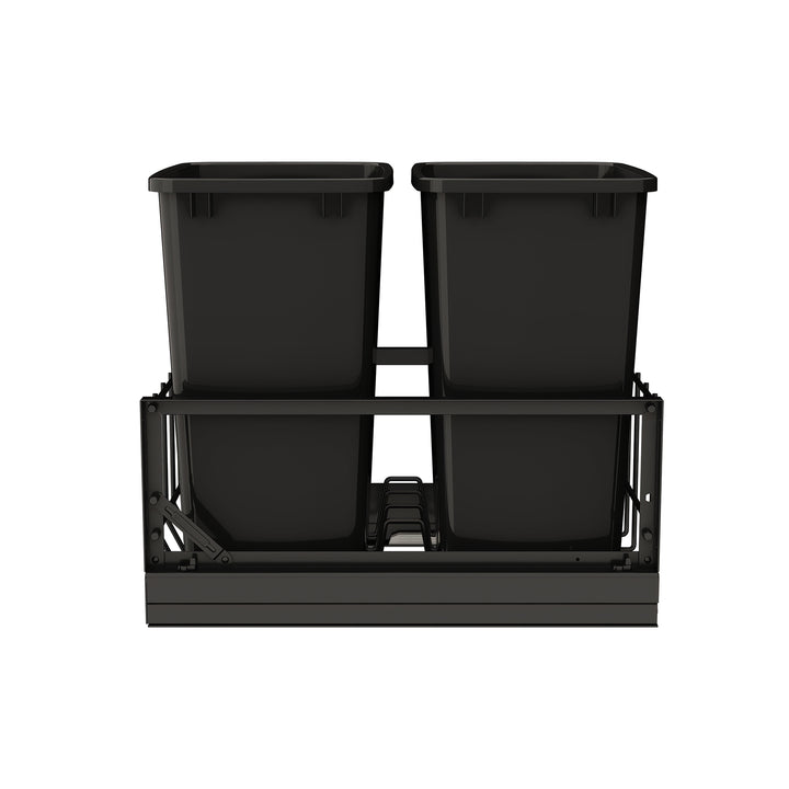 Rev-A-Shelf Double Pullout 35 qt. Kitchen Trash Can w/ Soft-Close, 5349-18DM-218