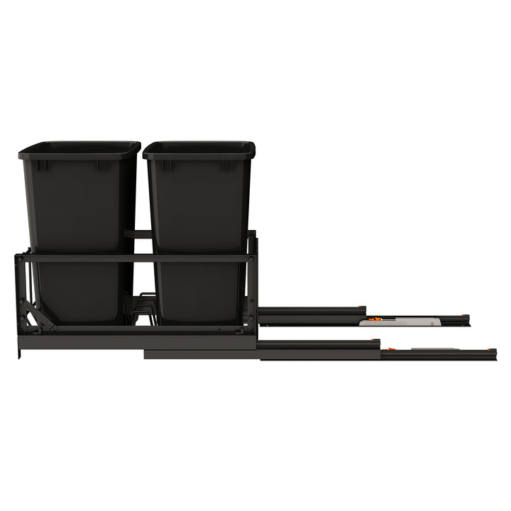 Rev-A-Shelf Double Pullout 35 qt. Kitchen Trash Can w/ Soft-Close, 5349-18DM-218