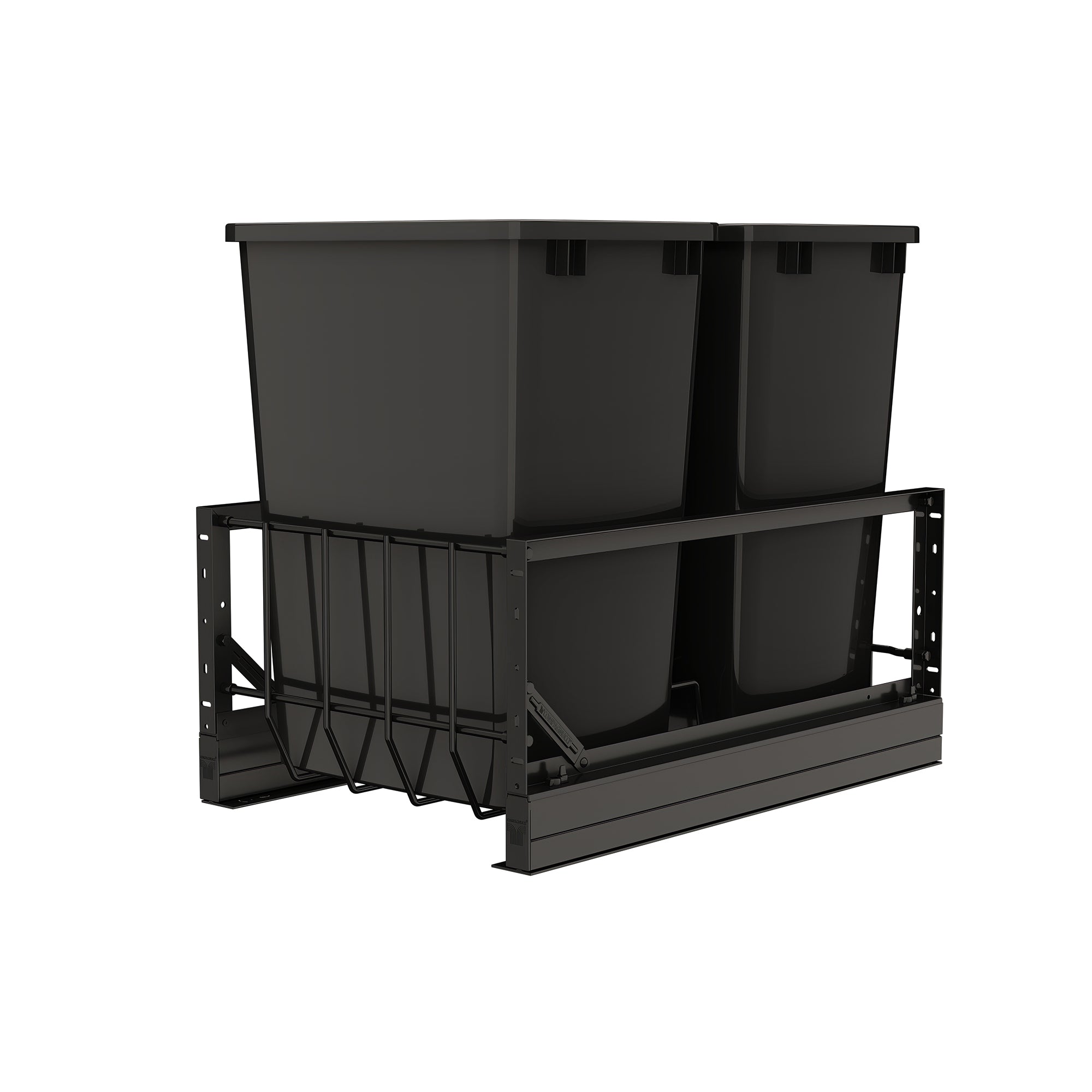Rev-A-Shelf Double Pullout 35 qt. Kitchen Trash Can w/ Soft-Close, 5349-18DM-218 - VMInnovations