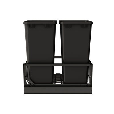 Rev-A-Shelf Double Pullout 50 qt. Kitchen Trash Can, Soft-Close, 5349-2150DM-218