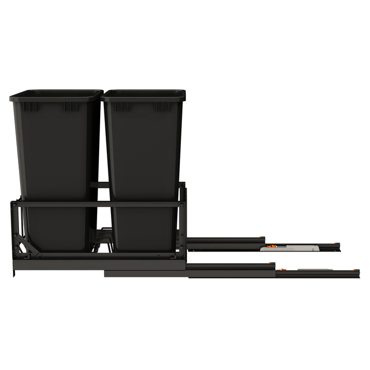 Rev-A-Shelf Double Pullout 50 qt. Kitchen Trash Can, Soft-Close, 5349-2150DM-218