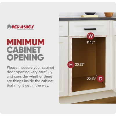 Rev-A-Shelf Pullout Kitchen Trash Can 35 qt. with Soft-Close, 53WC-1535SCDM-118
