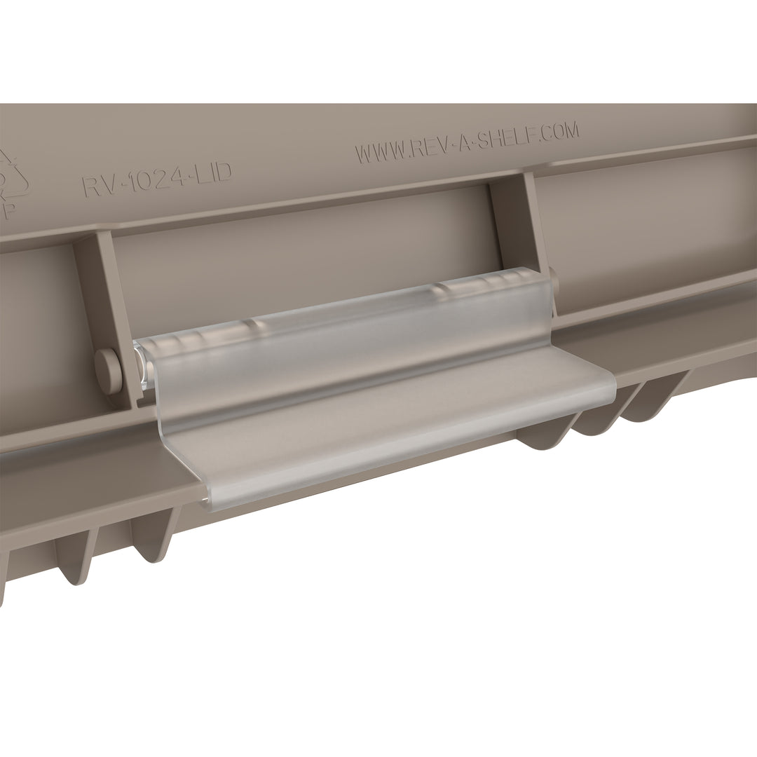 Rev-A-Shelf 27 qt. Trash Can Replacement Lid, Champagne, RV-1024-LID-12-1-40 - VMInnovations