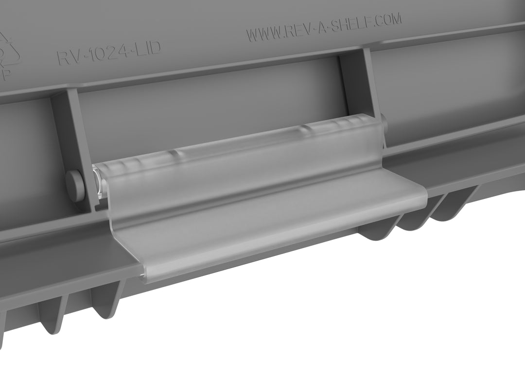 Rev-A-Shelf 27 qt. Trash Can Replacement Lid, Gray, RV-1024-LID-14-1-40 - VMInnovations