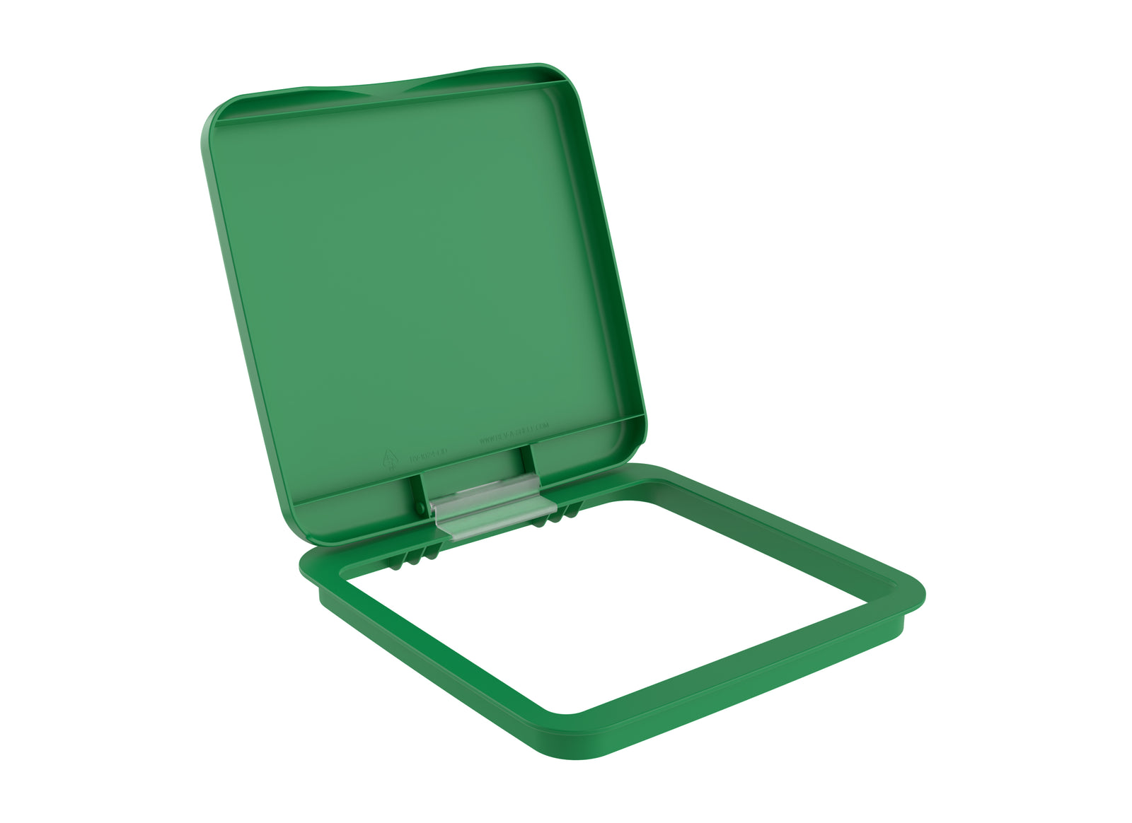 Rev-A-Shelf 27 qt. Trash Can Replacement Lid, Green, RV-1024-LID-G-1-40 - VMInnovations