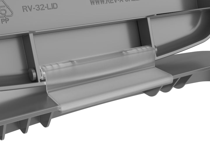Rev-A-Shelf 32 qt. Trash Can Replacement Lid, Silver, RV-32-LID-17-1-40 - VMInnovations