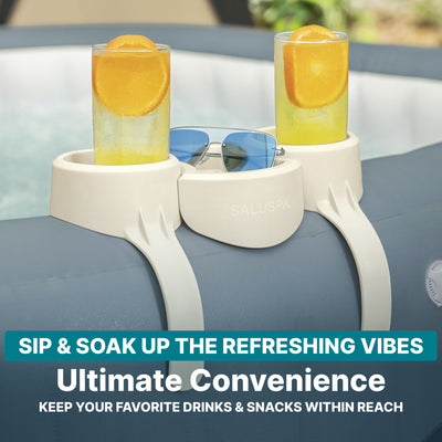 Bestway Drink Holder, Cup Holder w Tray for Inflatable Hot Tub & Spa (Open Box) - VMInnovations