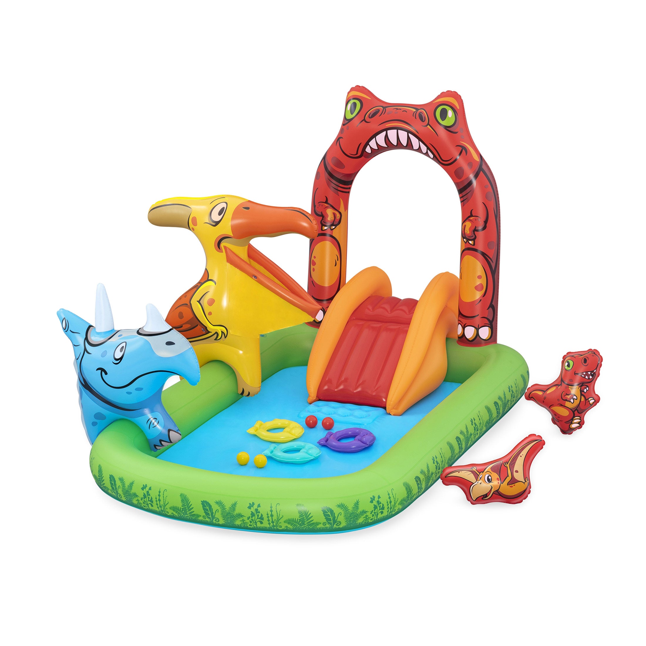 H2OGO! Jurassic Splash Inflatable Water Activity Play Center, (Open Box) - VMInnovations