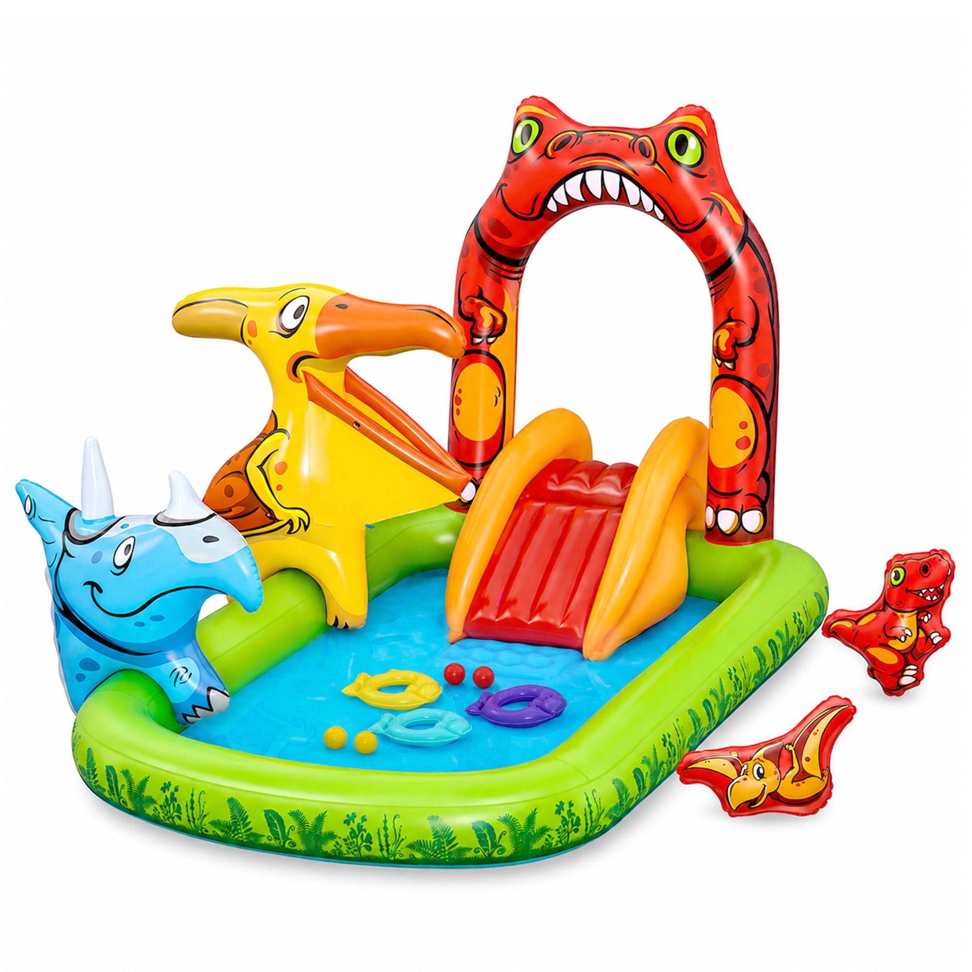 H2OGO! Jurassic Splash Inflatable Water Activity Play Center, (Open Box)