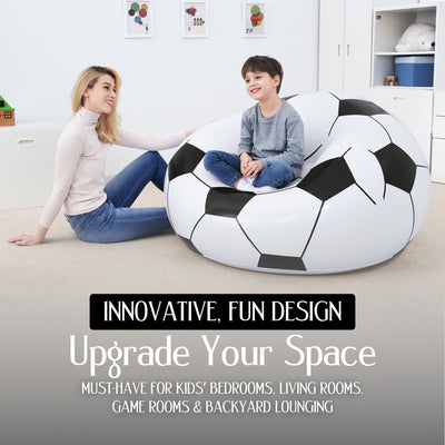 Bestway 45" x 44" x 26"/1.14m x 1.12m x 66cm Beanless Soccer Ball Chair - VMInnovations