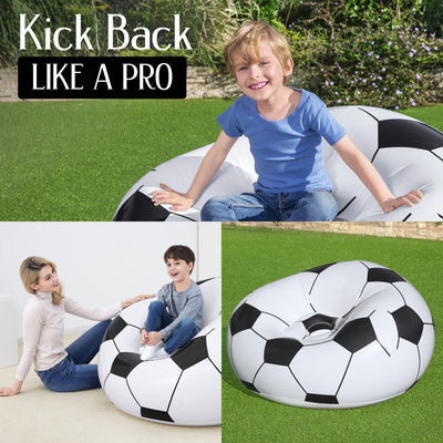 Bestway 45" x 44" x 26"/1.14m x 1.12m x 66cm Beanless Soccer Ball Chair - VMInnovations