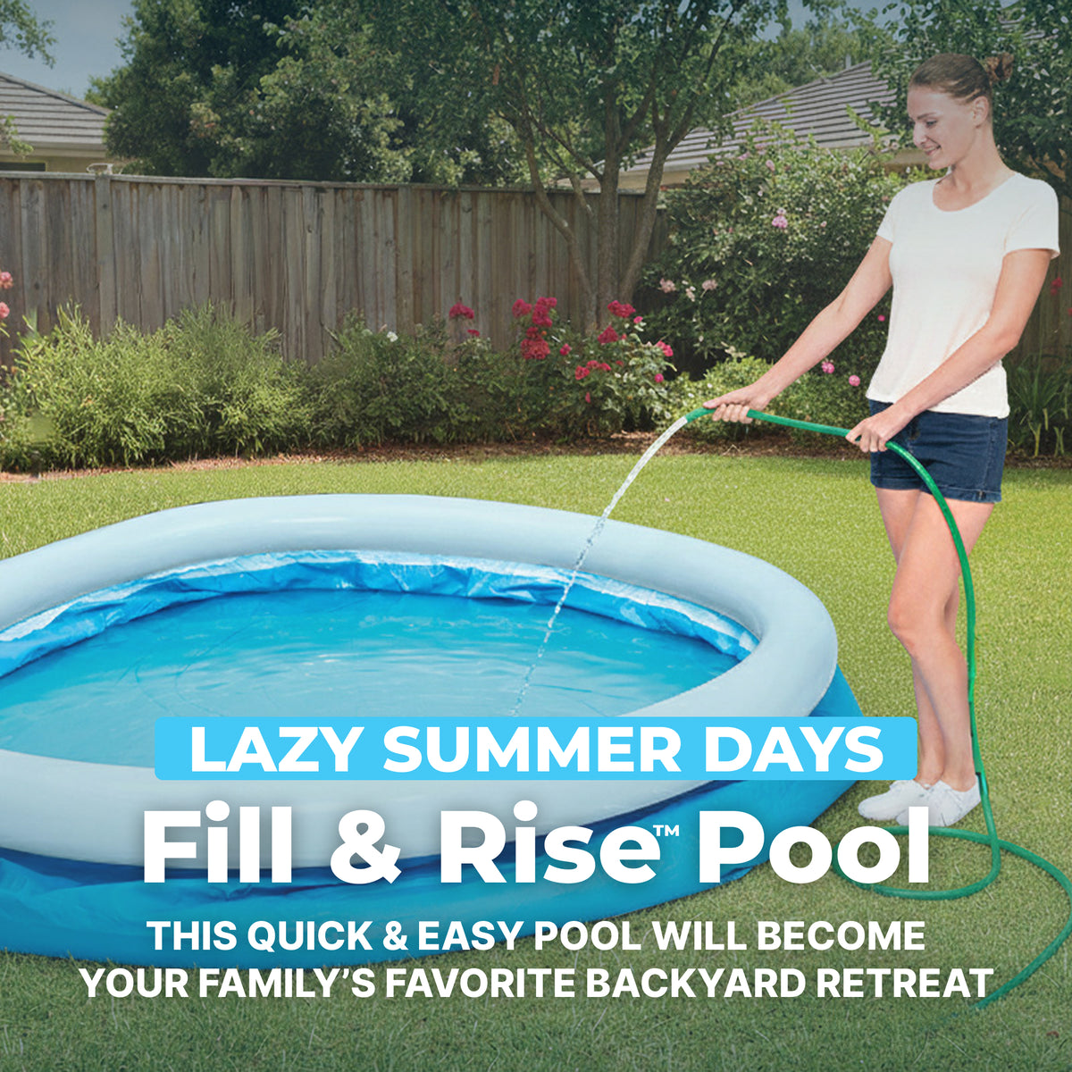 Bestway Fast Set Above Ground Pool, Round Inflatable Ring Top Pool (Open Box) - VMInnovations