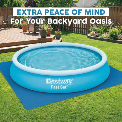 Bestway Square Ground Cloth for 12' Above Ground Pool & Hot Tub, (Open Box)