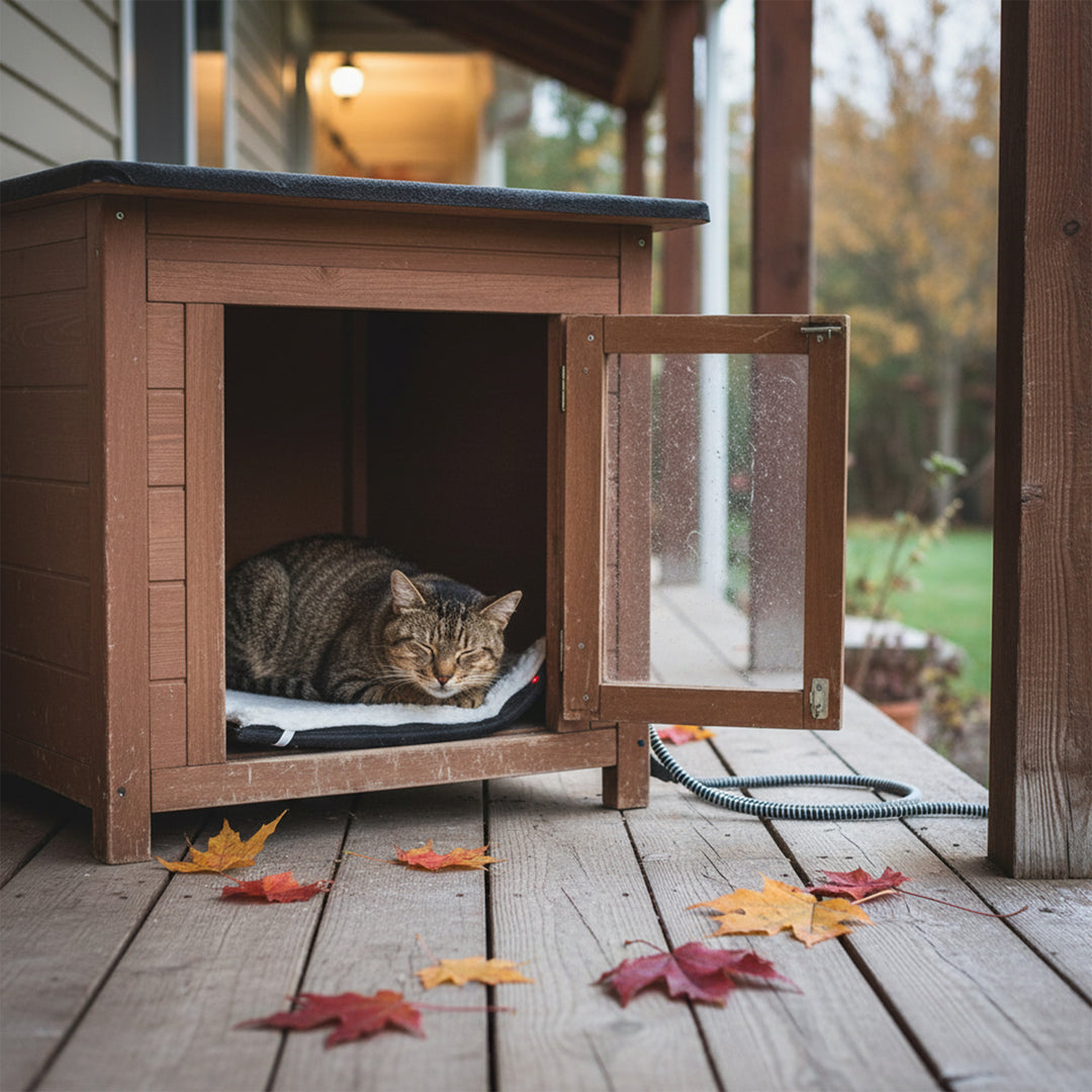 Farm Innovators HM-60S Small Plastic Heated Pet Mat with Fleece Cover, 60 Watt