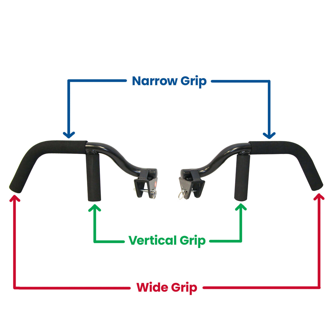 Total Gym Tri-Grip Shaper Bars with Vertical, Narrow, and Wide Grip Positions