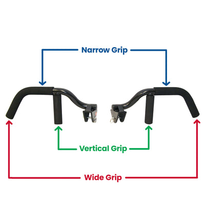 Total Gym Tri-Grip Shaper Bars with Vertical, Narrow, and Wide Grip Positions - VMInnovations