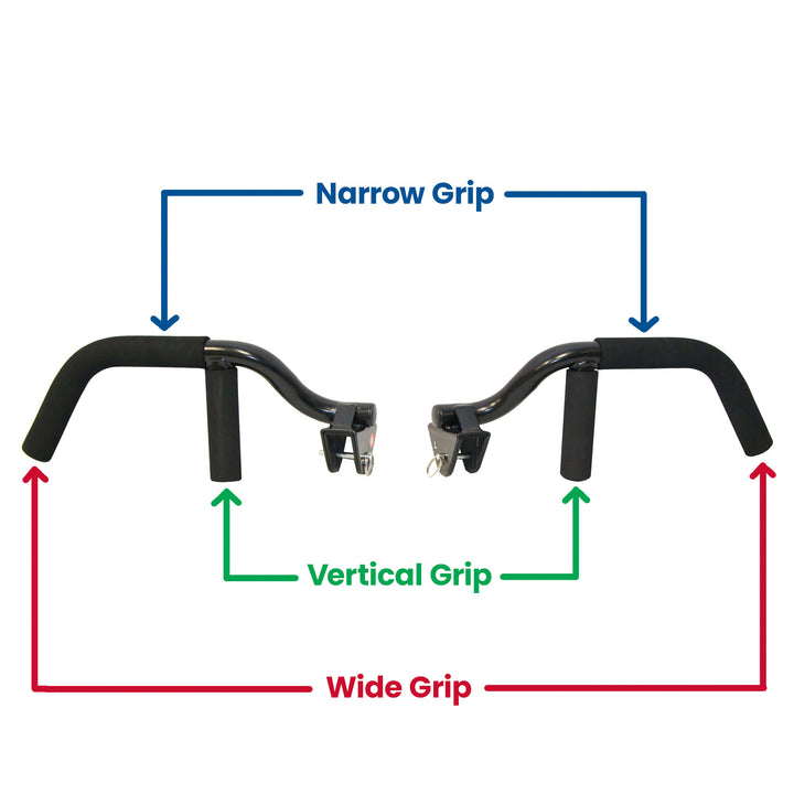 Total Gym Tri-Grip Shaper Bars with Vertical, Narrow, and Wide Grip Positions