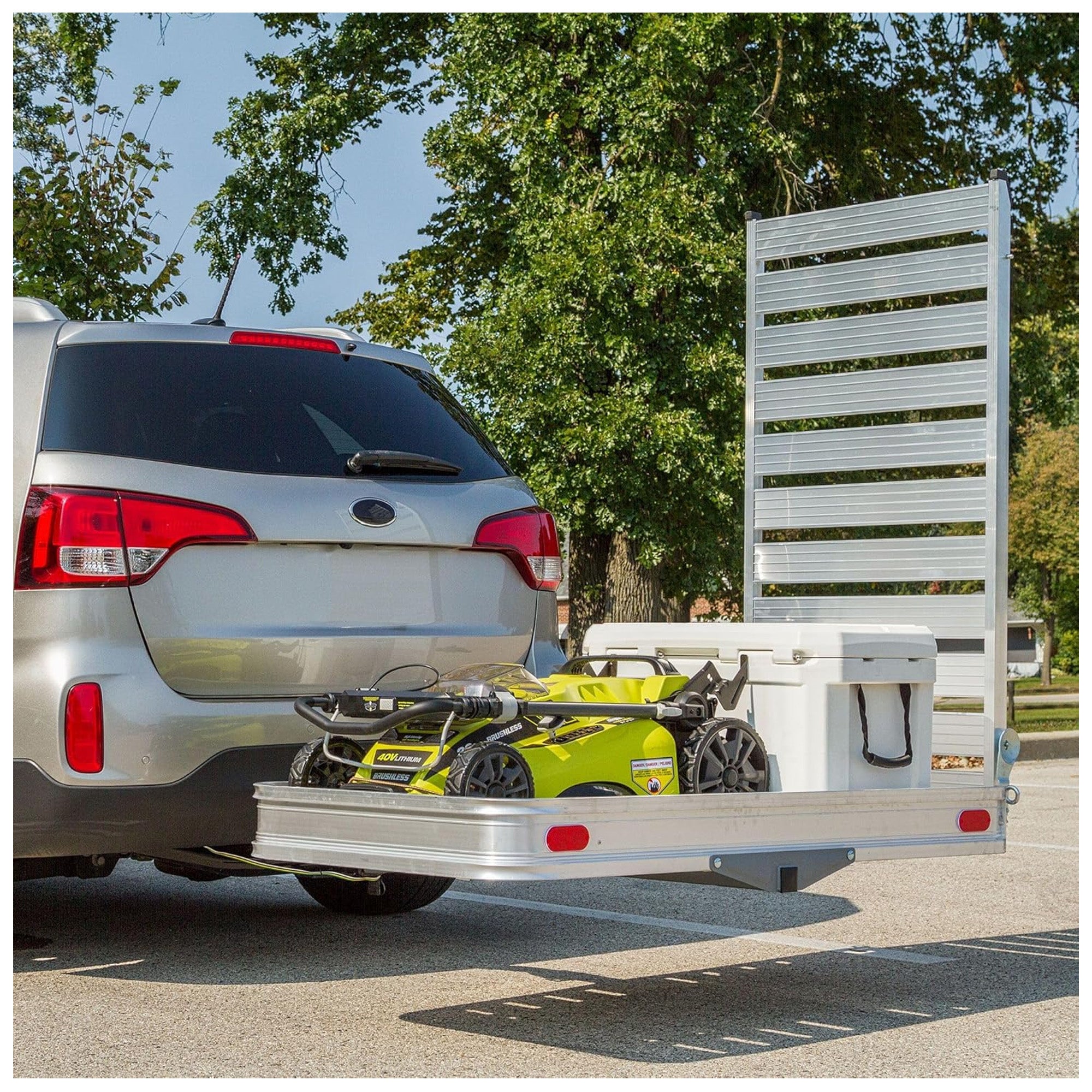 Elevate Outdoor Aluminum Tray Premium Carrier w/58-In Loading Ramp (Open Box) - VMInnovations