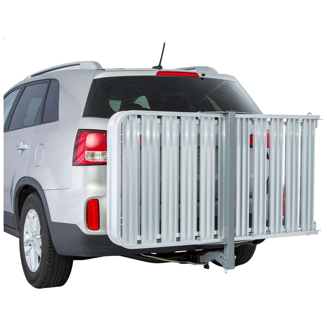 Elevate Outdoor Aluminum Tray Premium Cargo Carrier with 58-Inch Loading Ramp