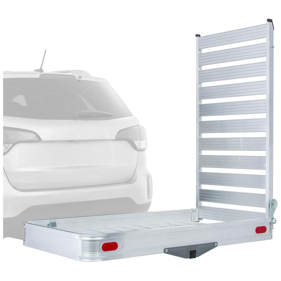 Elevate Outdoor Aluminum Tray Premium Cargo Carrier with 58-Inch Loading Ramp