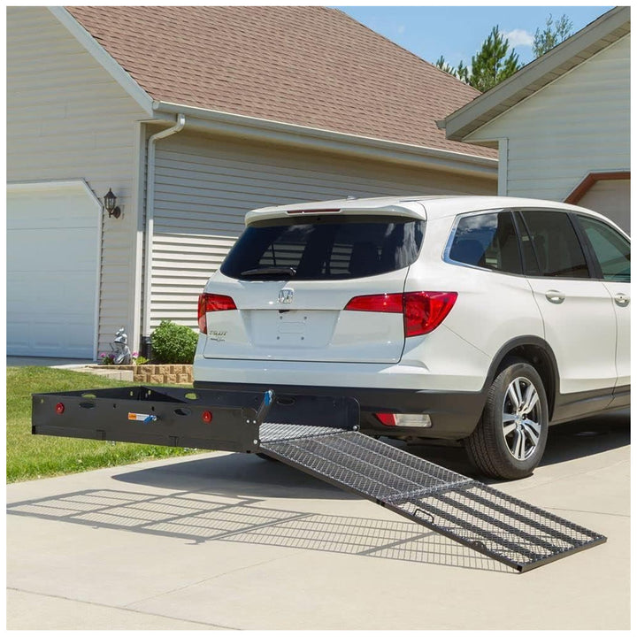 Elevate Outdoor Aluminum Tray Premium Cargo Carrier with 60-Inch Loading Ramp