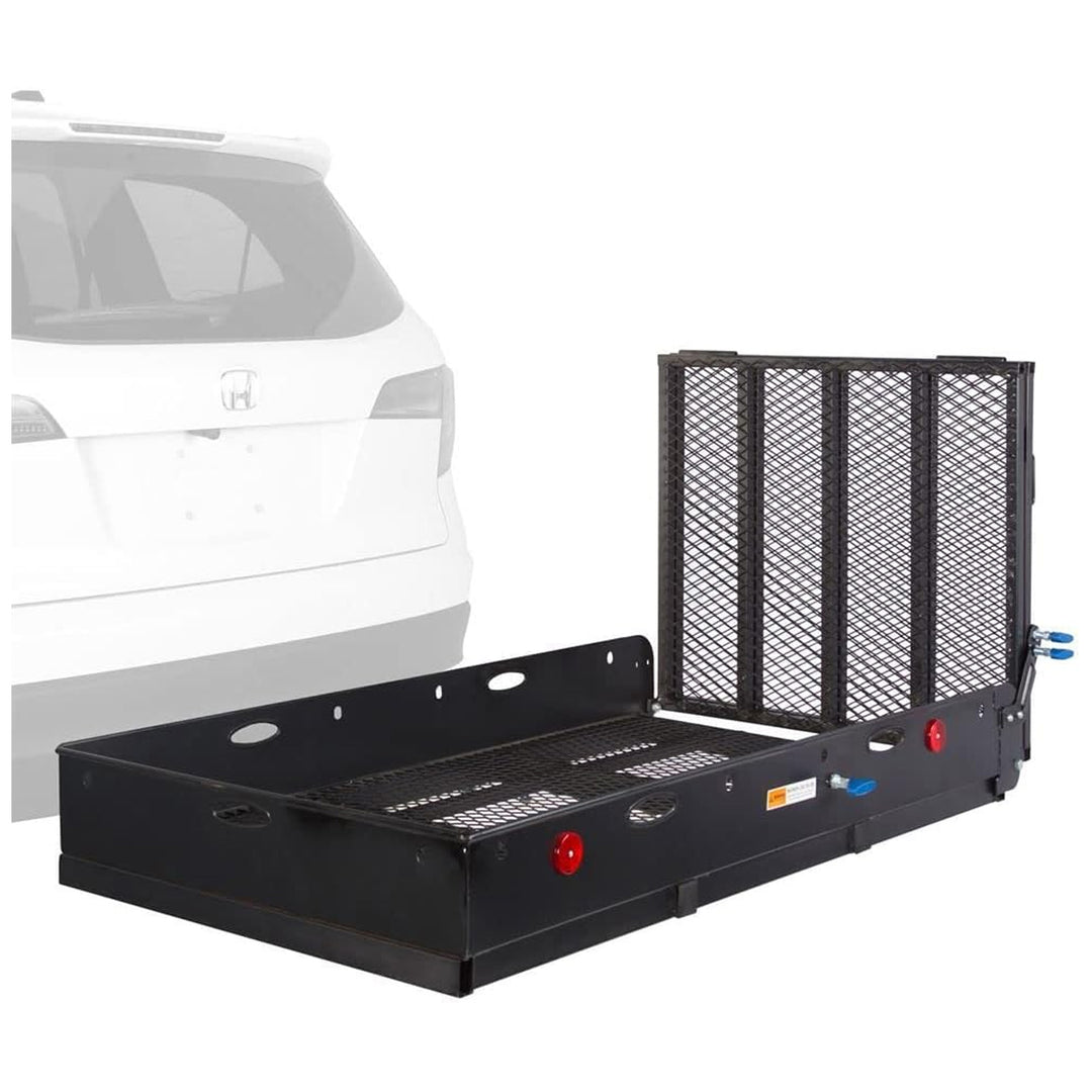 Elevate Outdoor Aluminum Tray Premium Cargo Carrier with 60-Inch Loading Ramp