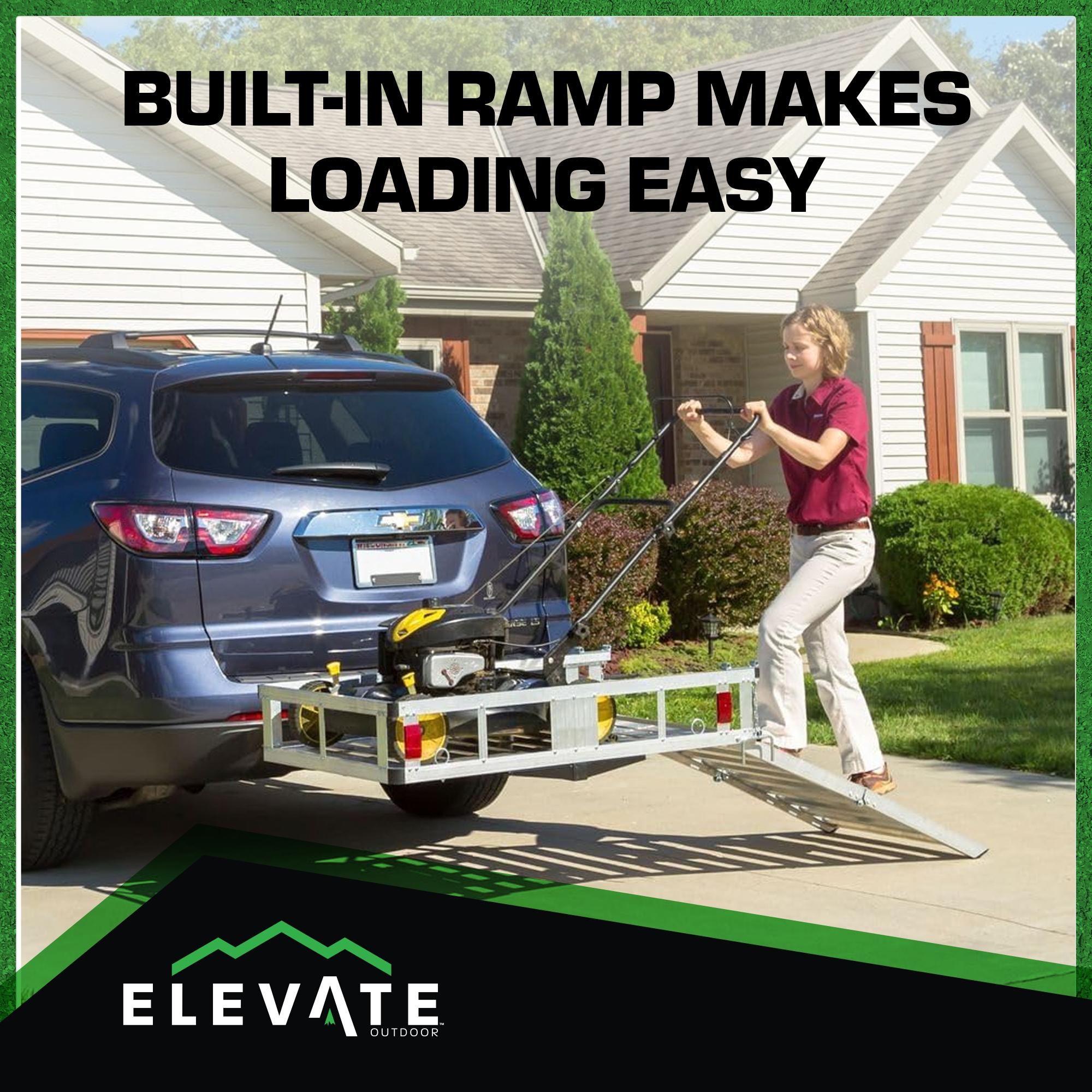 Elevate Outdoor Aluminum Tray Premium Cargo Carrier with 47" Loading Ramp (Used) - VMInnovations