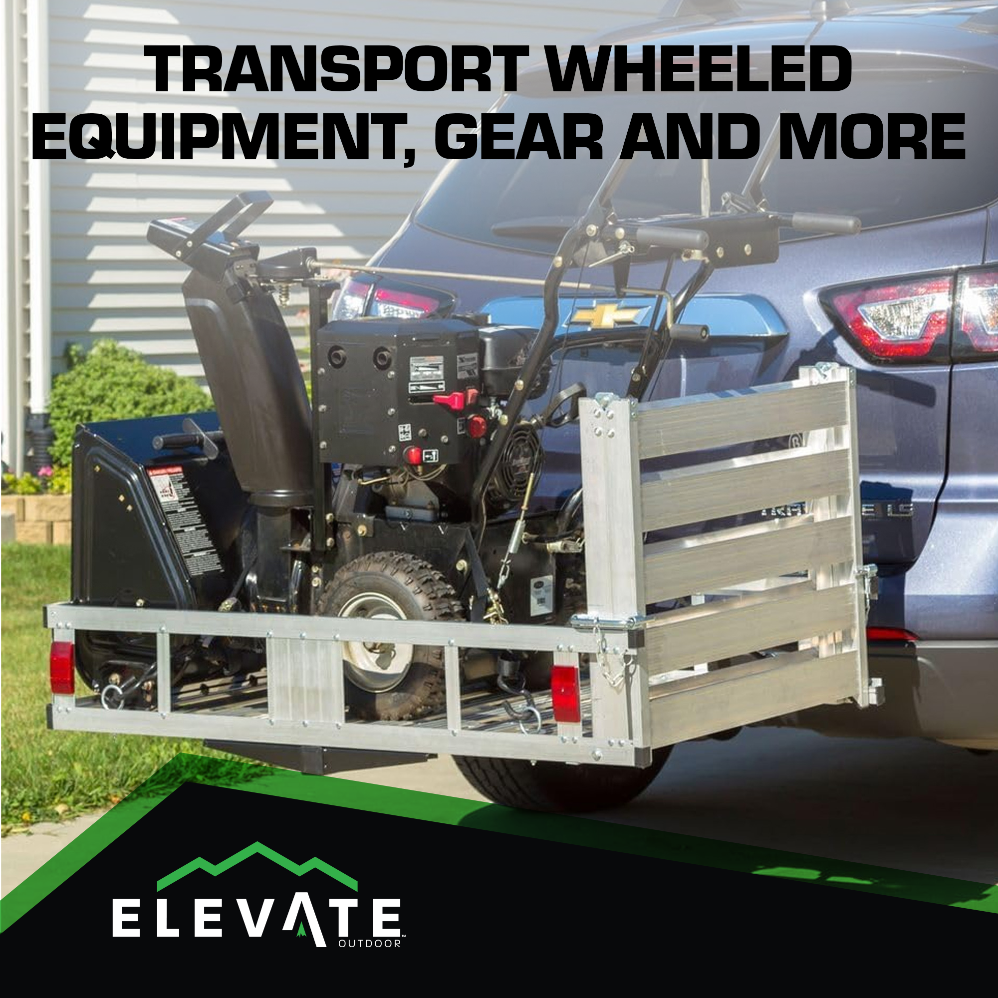 Elevate Outdoor Aluminum Tray Premium Cargo Carrier with 47" Loading Ramp (Used) - VMInnovations