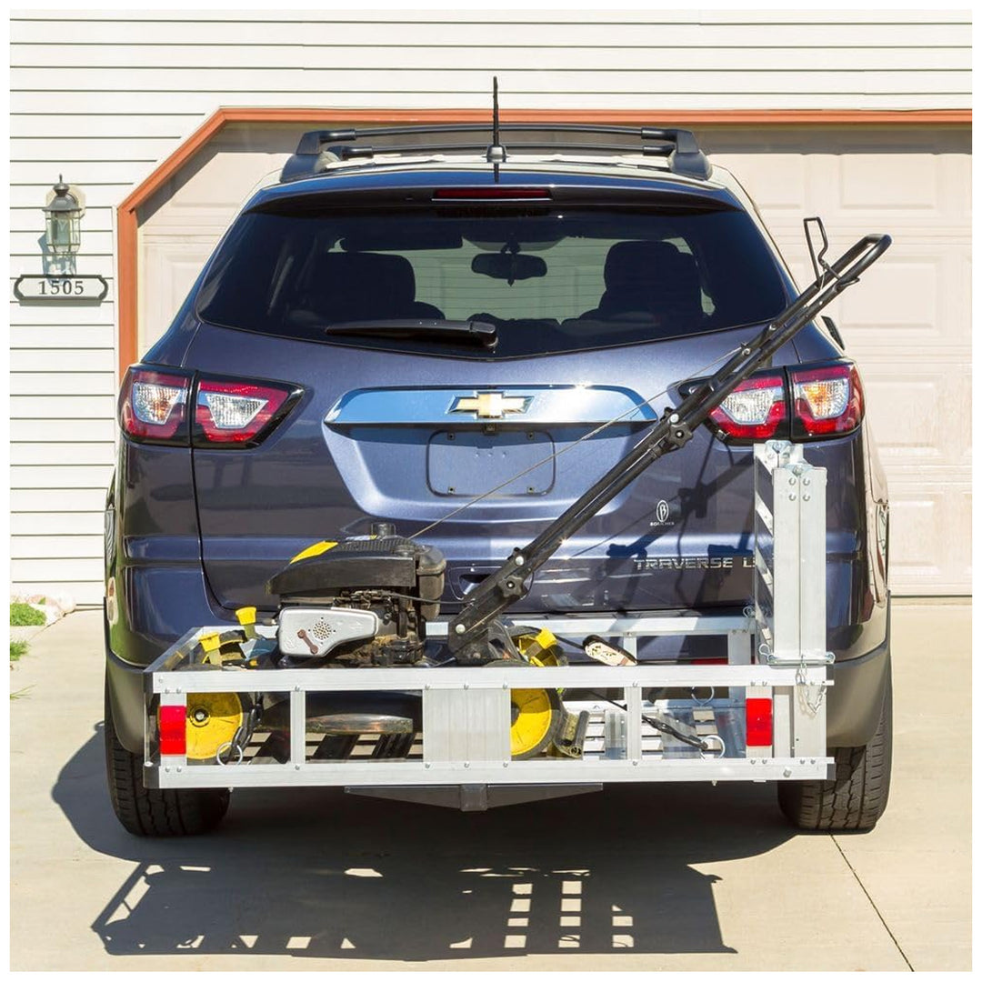 Elevate Outdoor Aluminum Tray Premium Cargo Carrier with 47-Inch Loading Ramp