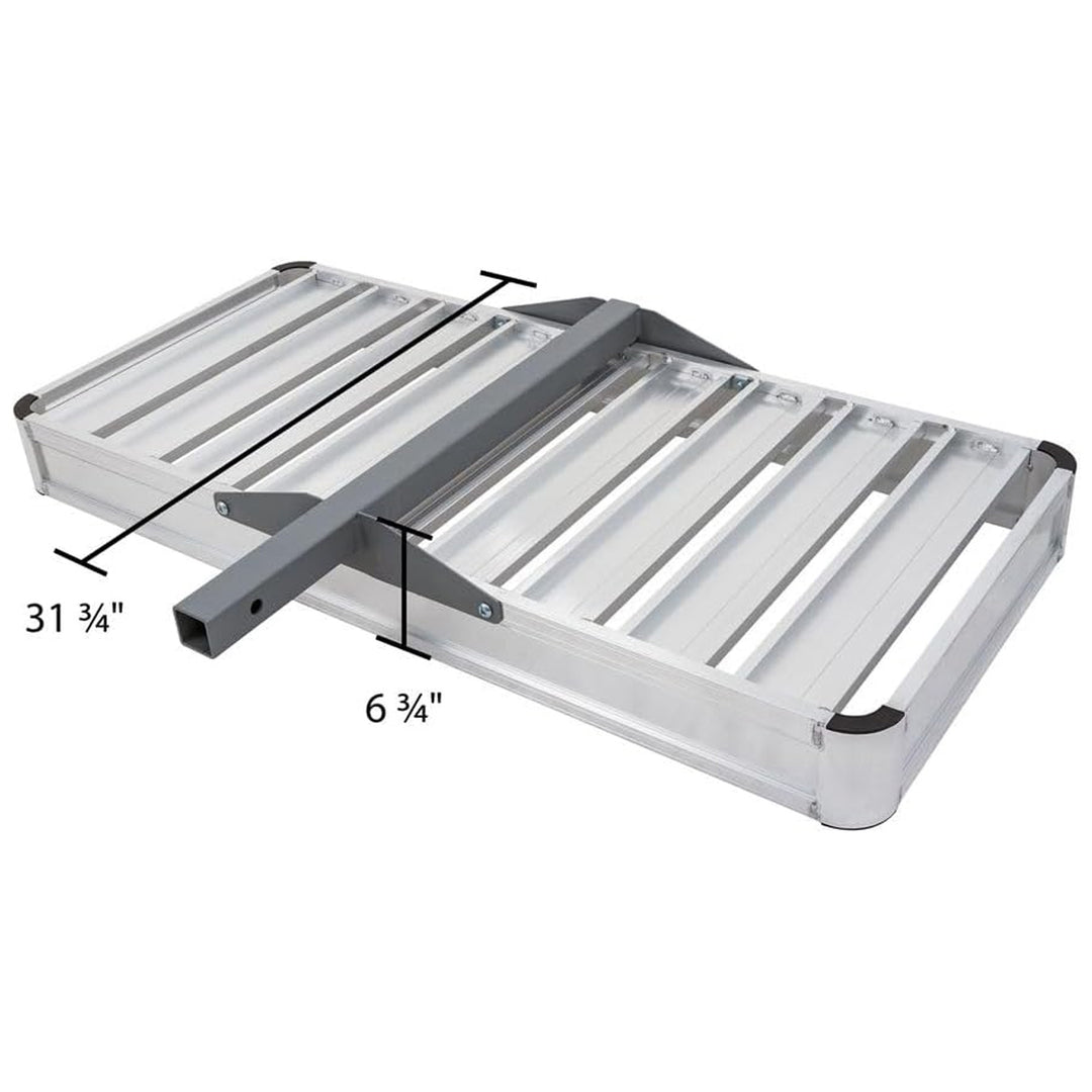 Elevate Outdoor Aluminum Tray Premium Cargo Carrier for Class III or IV 2" Hitch