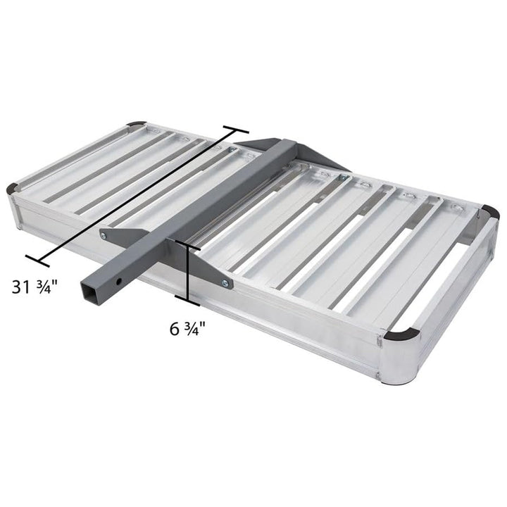 Elevate Outdoor Aluminum Tray Premium Cargo Carrier for Class III or IV 2" Hitch