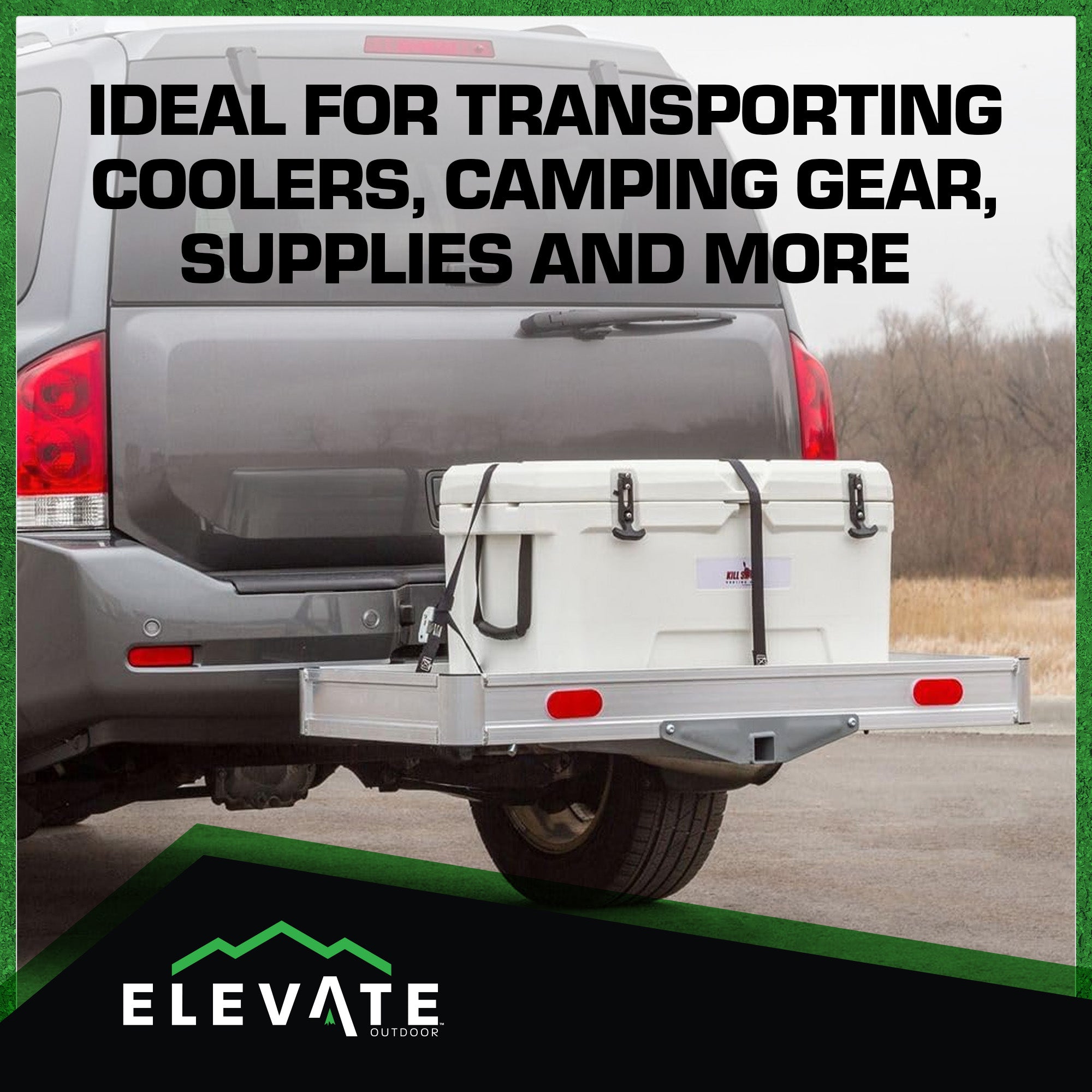 Elevate Outdoor Aluminum Tray Premium Cargo Carrier for Class III  (Open Box) - VMInnovations