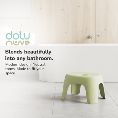 Dolu Nuve Kids Non-Slip Step Stool Toddler Helper for Bathroom, Eco Green - VMInnovations